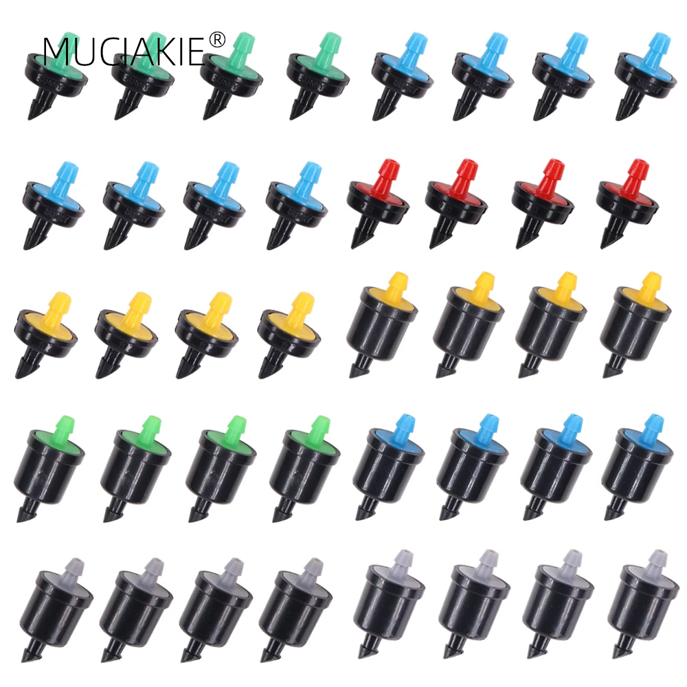 Goteros de microriego para jardín, boquilla reguladora de agua, emisor de compensación de presión de 200 pulgadas, 1/4 piezas, 4L, 8L, 10l, 20L, 30l, 40L, 50L, 60L
