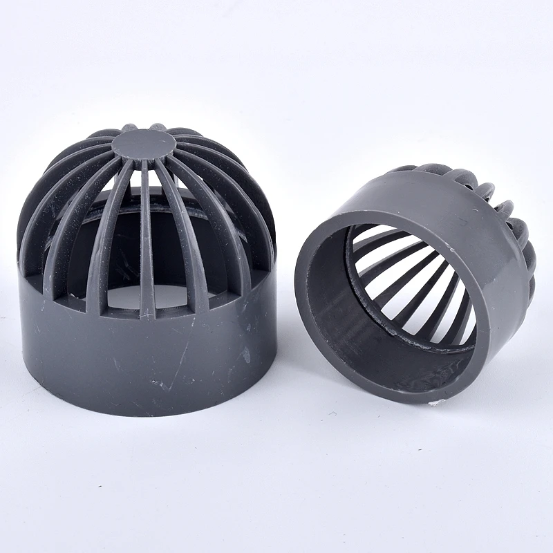 1 ~ 3 uds gris 20 ~ 110mm tapa transpirable de PVC conducto de aire tapa de ventilación acuario permeable tanque de peces filtro de pantalla conector de tubo