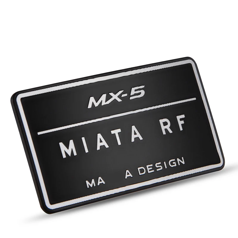 Pegatina 3D de aluminio con diseño de logotipo, accesorios de reacondicionamiento de coche, decoración interior, pegatina de metal incollata casualmente para Mazda MX5 RF ND