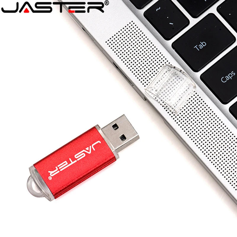 JASTER nuevo creativo con llavero USB 2,0 unidad Flash 128GB 64GB 32GB 16GB 8GB 4GB 128MB Pendrive moda 9 colores U Stick regalo