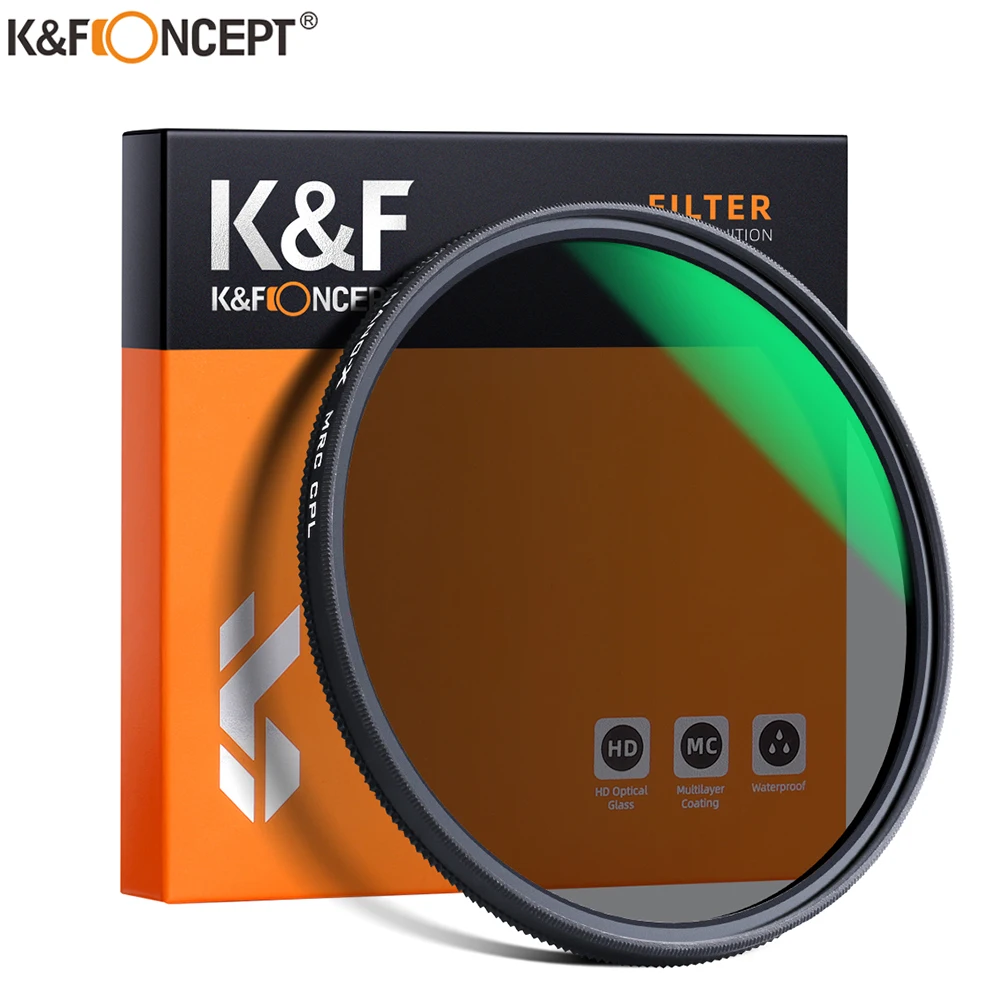 K&F CONCEPT CPL Filtro de lente polarizador circular Nano X HD Super delgado multi recubierto 49 mm 52 mm 58 mm 62 mm 67 mm 77 mm