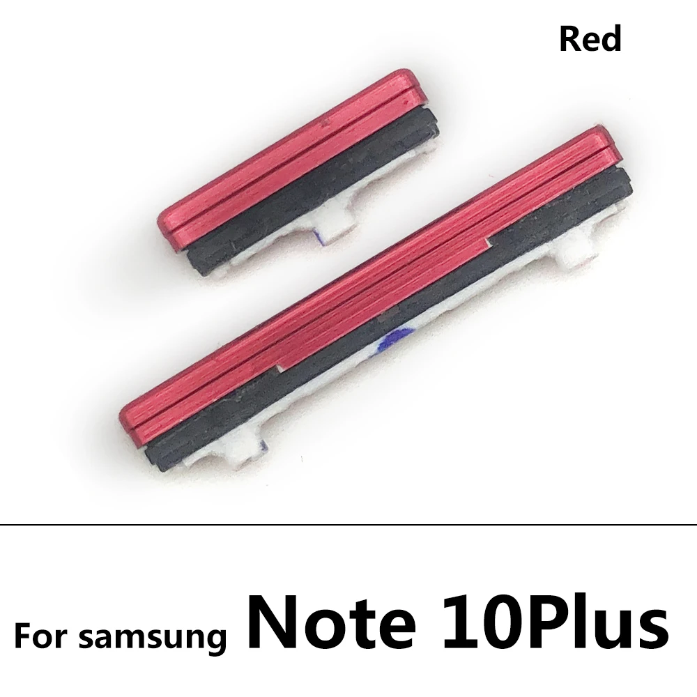Botón de encendido y apagado de repuesto + botón lateral de volumen arriba y abajo para Samsung Note 9 10 Plus pieza de tecla de volumen