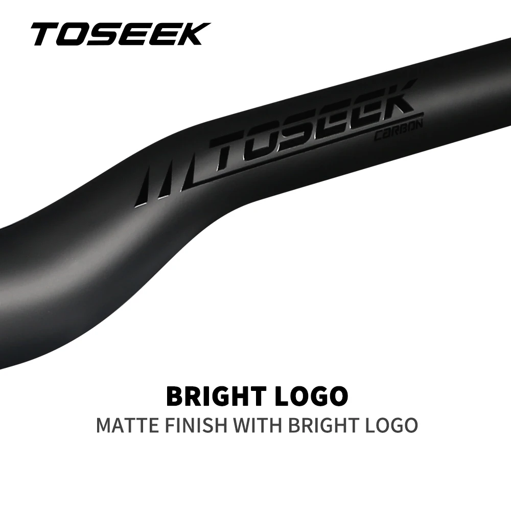 Manubrio de Carbono TOSEEK para Vástago de 25.4mm, Manubrio Plegable para Bicicleta de Montaña, Piezas para Bicicleta Infantil, Barras de Bicicleta, Negro Mate