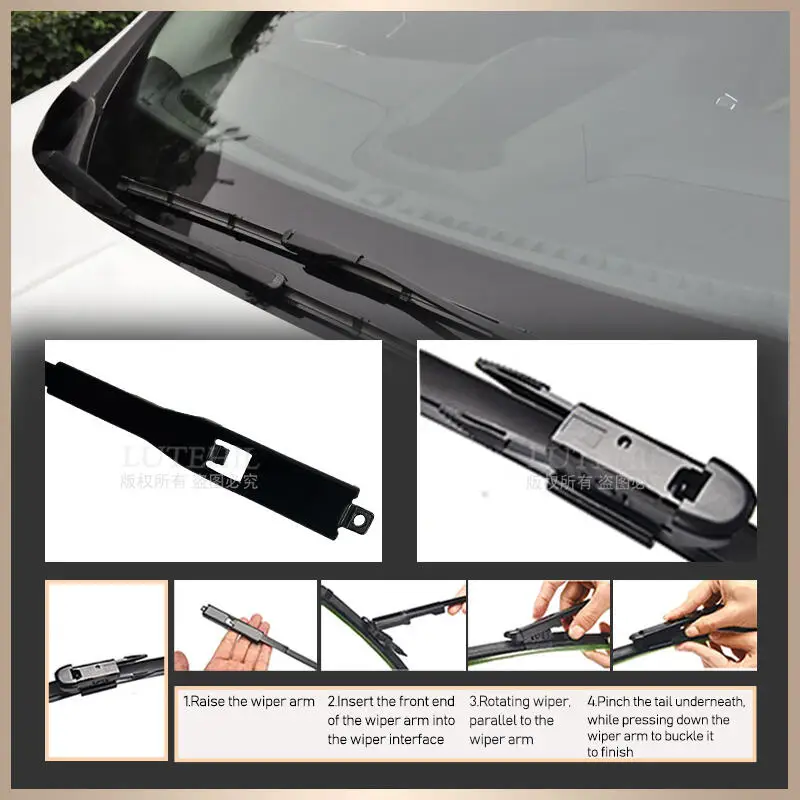 Juego de limpiaparabrisas delantero y trasero para Audi Q7 4L 2006-2015 2007 2008 2009 2010 2011 2012 ventana de parabrisas 26 "+ 26" + 14"