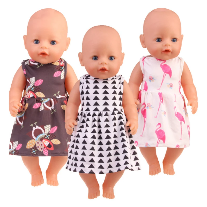 Nuevo Ropa para muñeca bebé nacida de 43 cm, vestido con sombrero para muñecas BJD de 18 pulgadas 1/3, ropa interior de calcetín blanco para niña