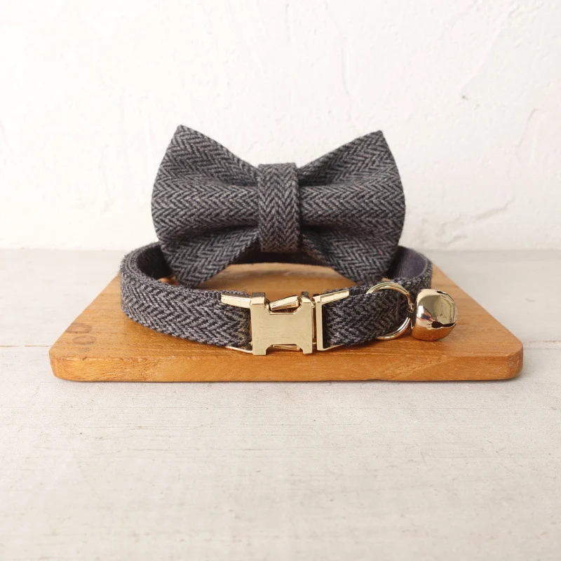 Collar para gato con lazo de campana, placa con grabado personalizado, collares para gatitos, Collar para gatos, perros pequeños personalizados, Chihuahua Yorshire