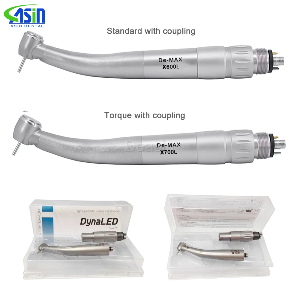 ASIN-pieza De mano óptica para cirugía Dental, dispositivo óptico LED De alta velocidad, con herramienta generadora, De-MAX X600L X700L