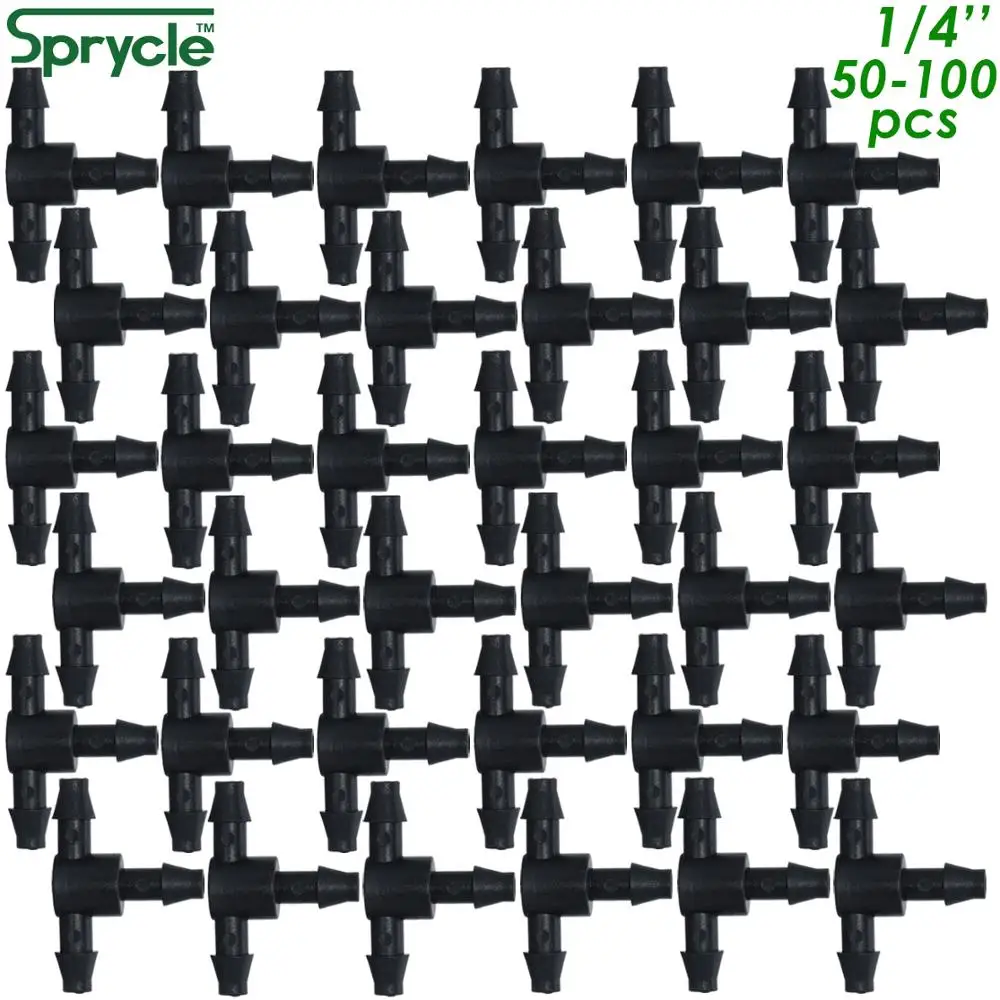 SPRYCLE-conector de 3 vías para riego de jardín, manguera de 100 pulgadas, herramienta de riego por microgoteo para macetas de plantas, 20-1/4 unidades