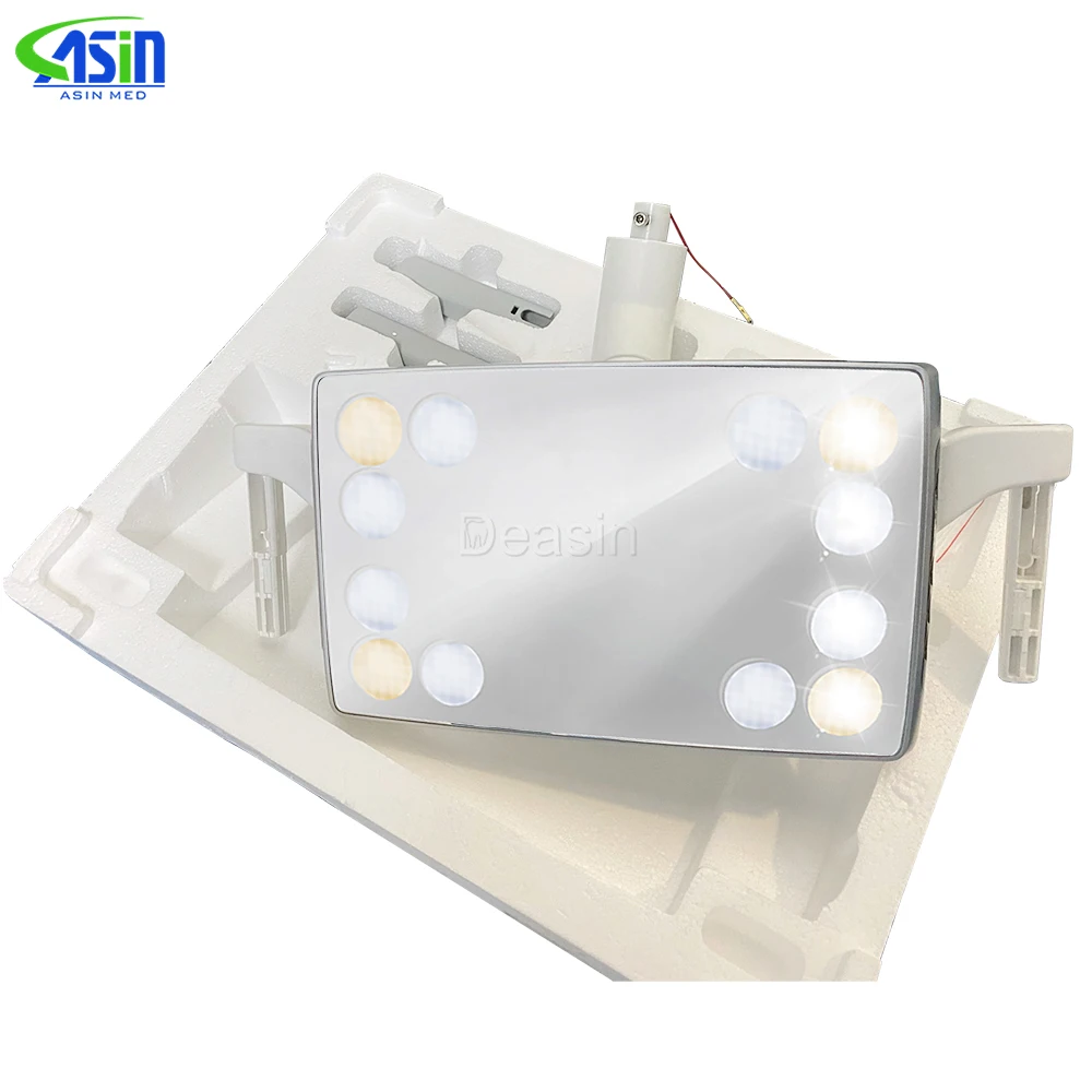 CX249-24 Lámpara dental LED sin sombras de 36W con 12 bombillas LED de alta potencia botón táctil y sensor interruptor de control dual ajustable 22MM