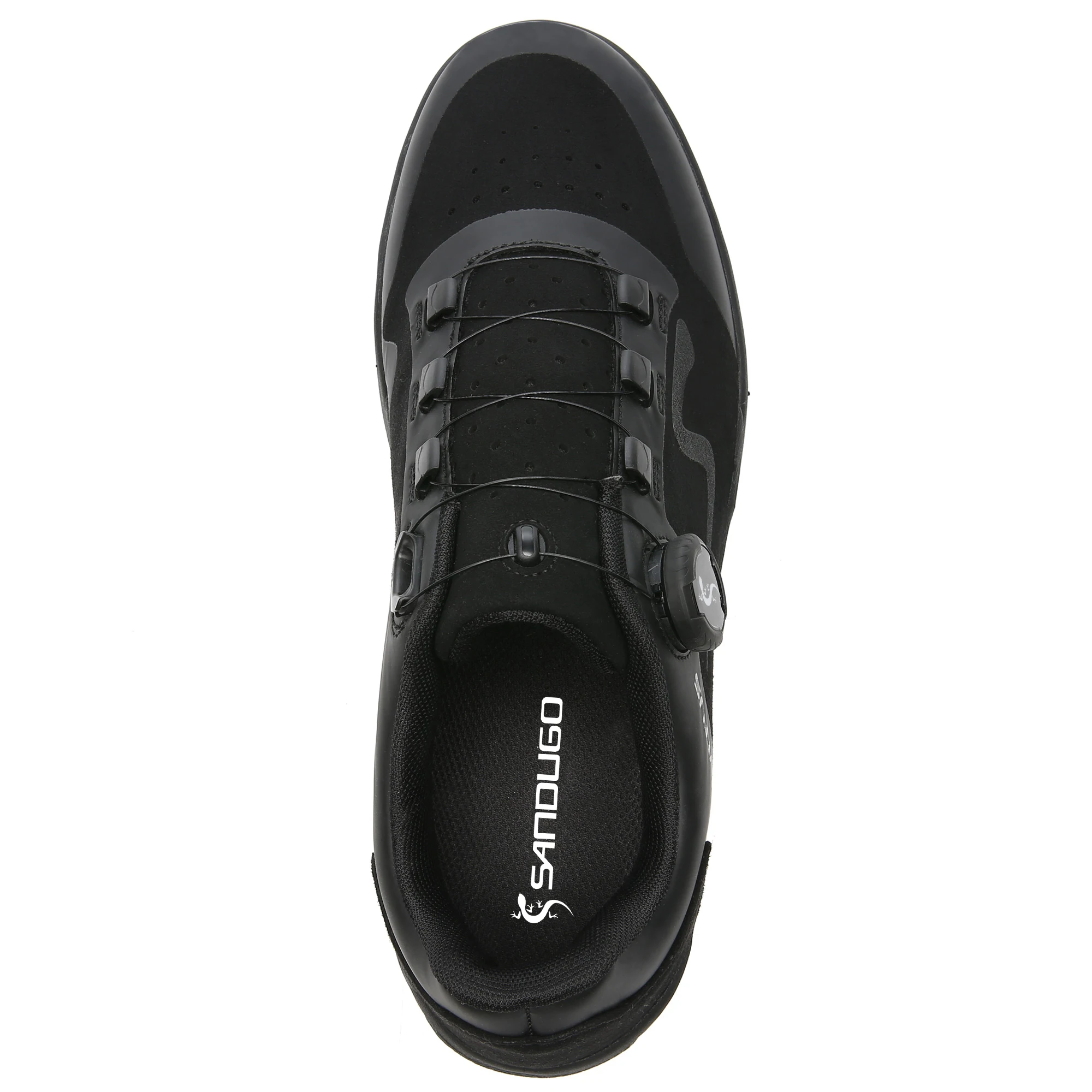 Las zapatillas de enduro D/H para bicicleta de montaña Sandugo son adecuadas para todos los pedales SPD y planos. Tela de alta calidad.