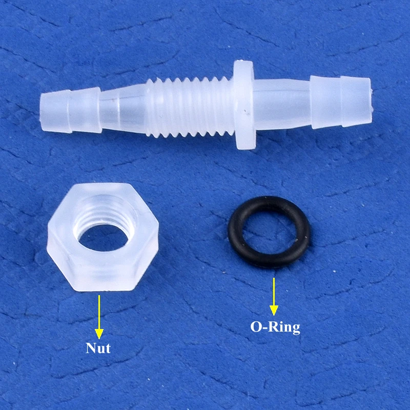 5~200 piezas de conectores hexagonales de PP de 3~8 mm, M6~M10, tipo Pagoda, de conexión directa ​ Adaptador de Bomba de Aire para Acuario con Junta Tórica, Conector para Manguera de Riego de Jardín
