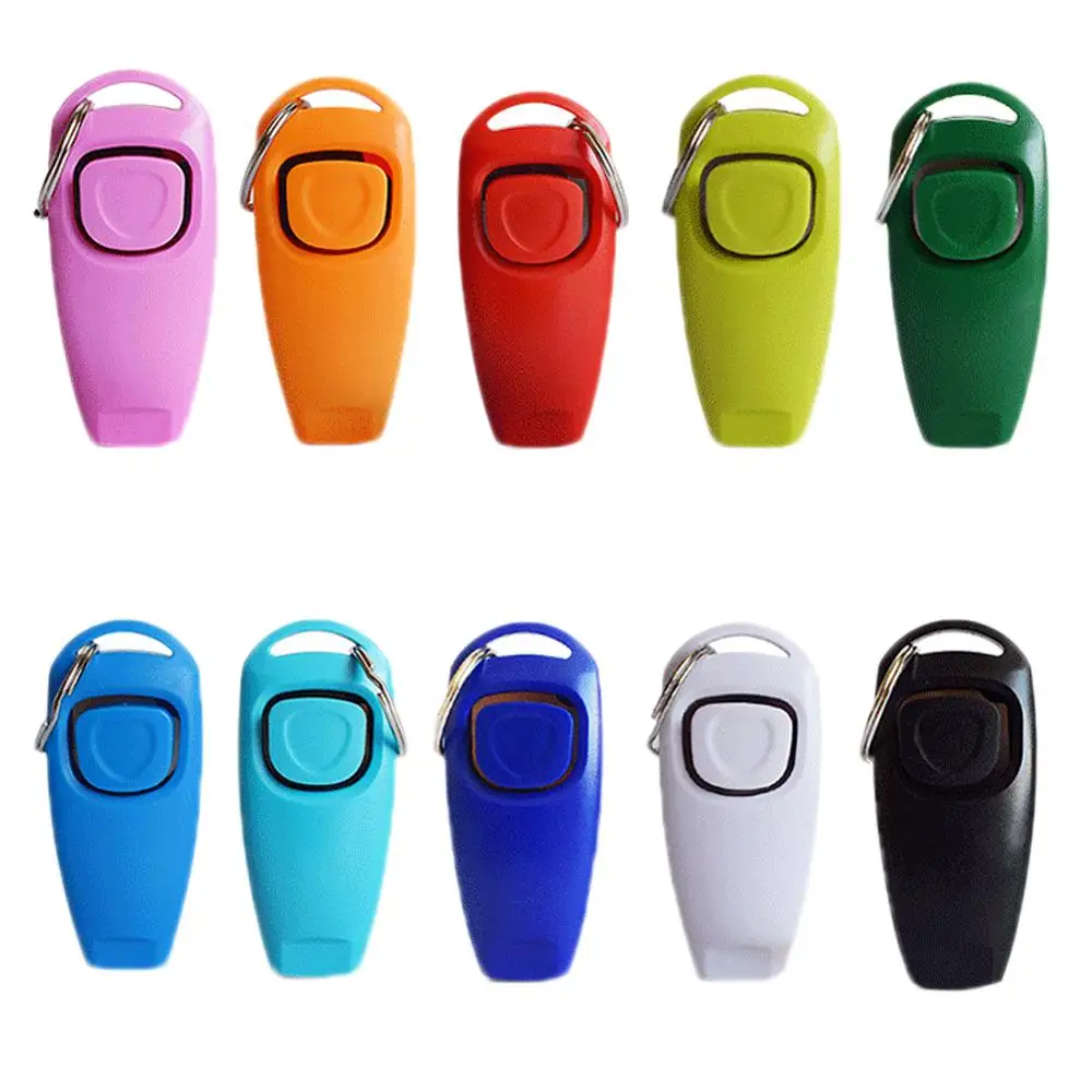 Silbato y Clicker para perro y mascota, herramienta de ayuda de entrenamiento para dejar de ladrar, entrenador portátil, suministros de productos para mascotas, 1 unidad