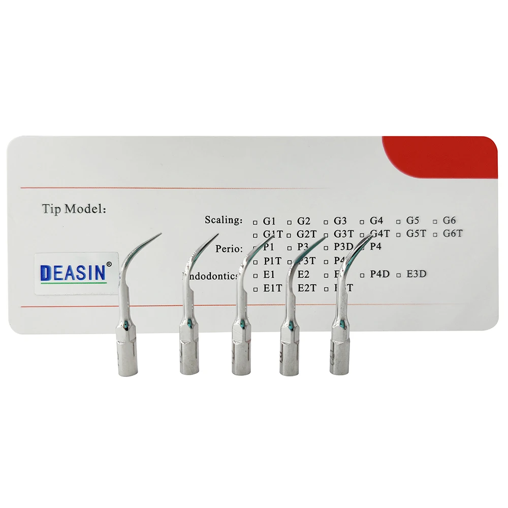 5 Puntas de Repuesto GD1/GD2/GD3/GD4/PD1/PD3 para Scaler Dental Ultrasónico Satelec DTE NS*