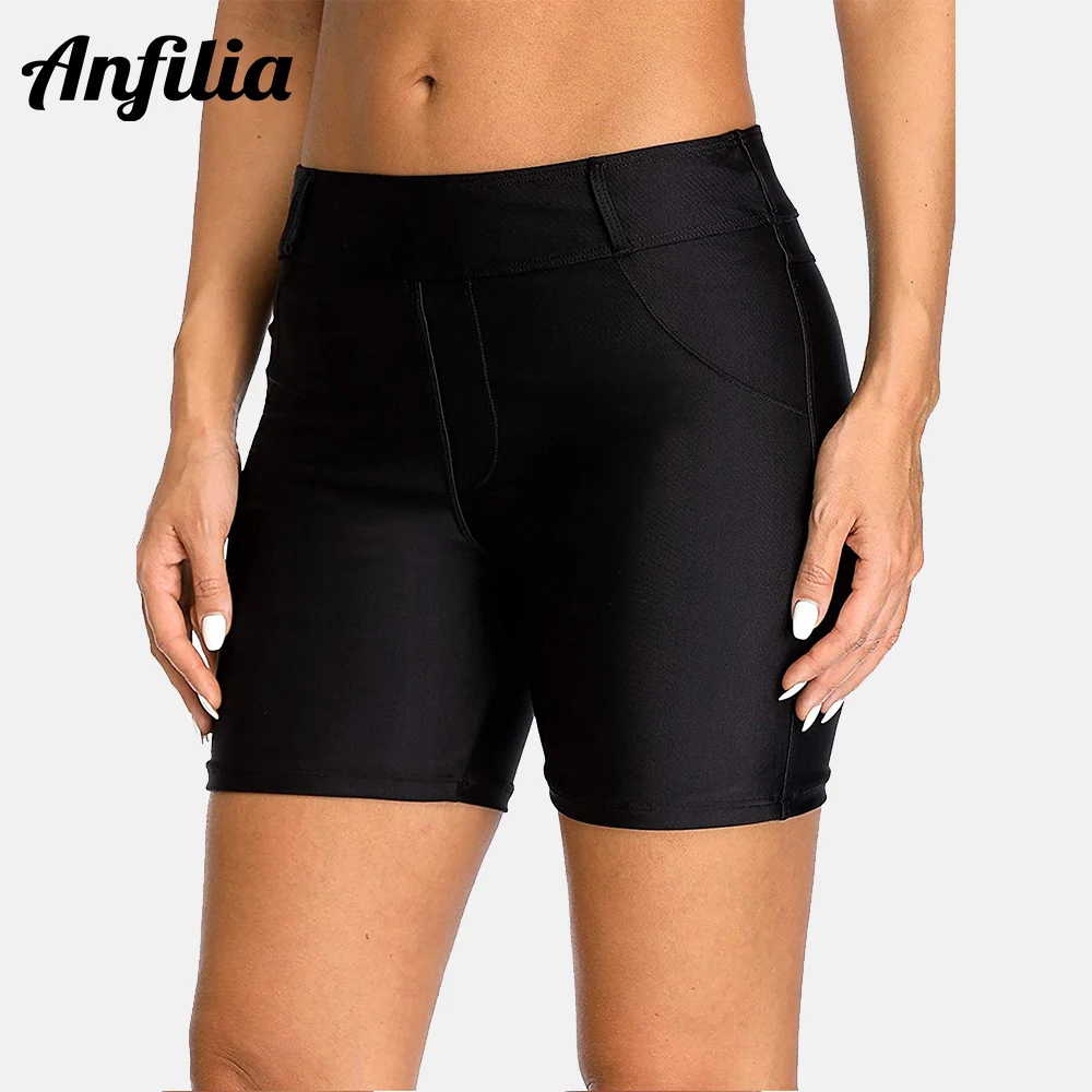Anfilia-pantalones cortos de baño para mujer, Tankini, bañadores de playa