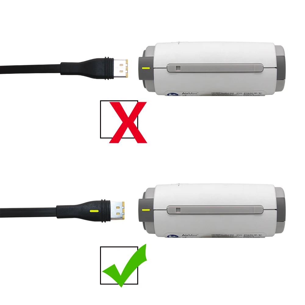 Cable de Alimentación CC para ResMed AirMini CPAP, Cable de Alimentación de 24V para Batería Externa/Banco de Energía, Adaptador de Viaje Portátil de 5.5x2.1mm