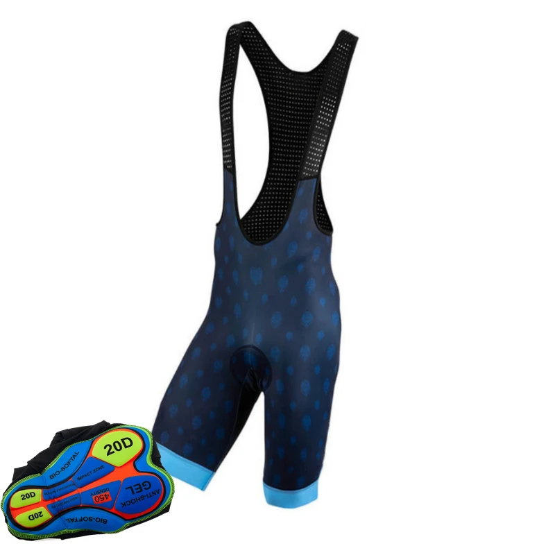 Pantalones cortos con pechera para ciclismo para hombre, almohadilla gruesa de Gel a prueba de golpes, pantalones cortos de ciclismo para hombre 6 horas de paseo Pro Lycra, Bretelle de ciclismo para hombre
