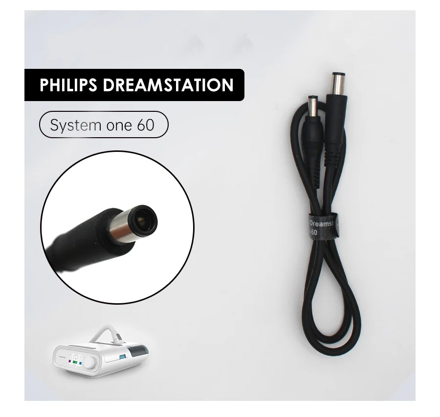 CPAP Machine-cable de alimentación DC5521 para BMC ResMed Philips, para viaje, avión, tren, vehículo, vacaciones