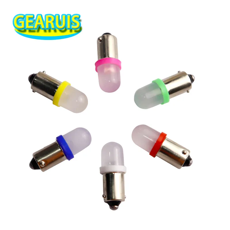 100X CA 6,3 V CC 6 V T4W BA9S # 44 # 47 F10 Frosted Len No polaridad Máquina de juego de pinball Bombillas LED 9 colores