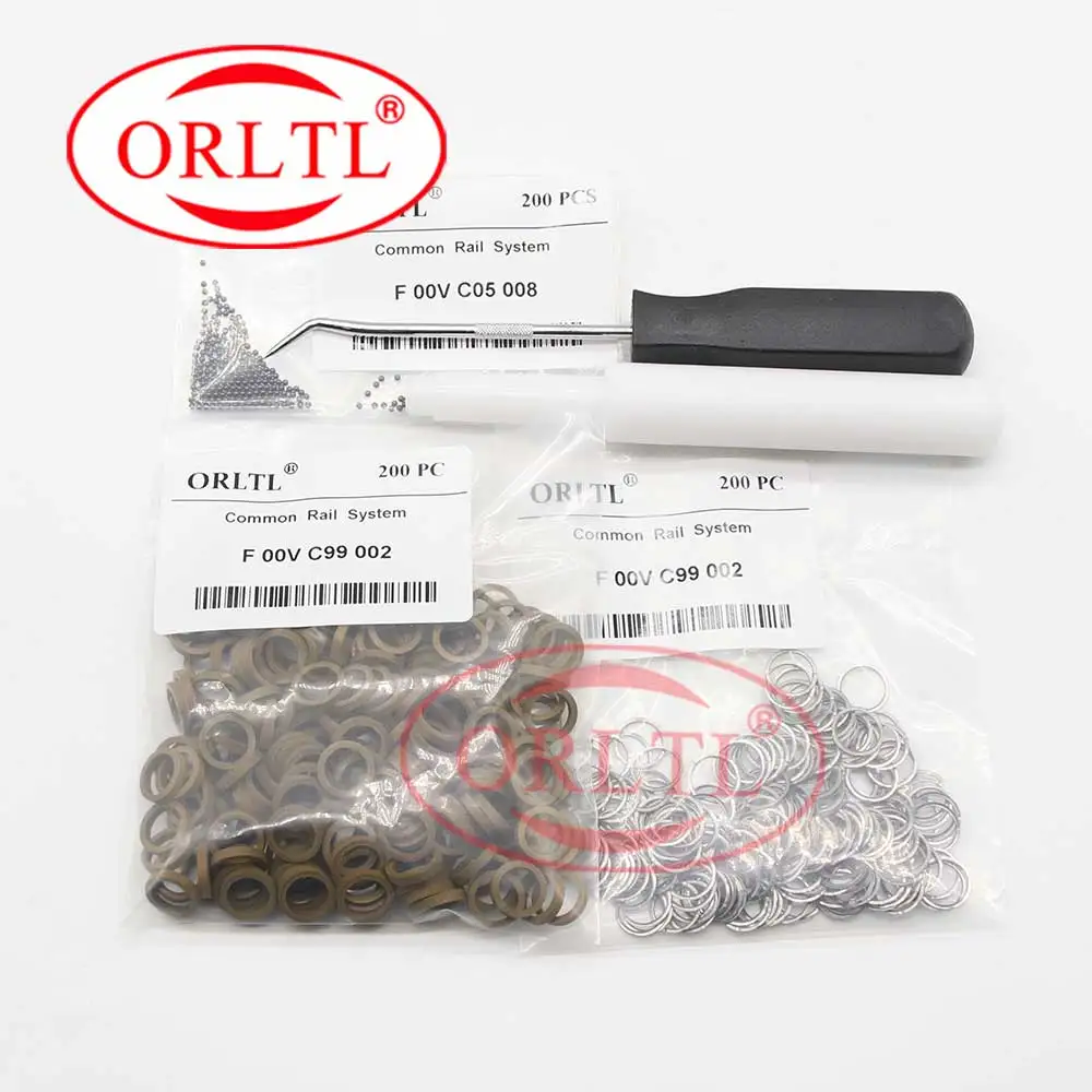 200 PIEZAS Kit de reparación Euro5 para inyectores diésel F00VC99002 F00VC05008 F00VC05001 F00VC05009 F00RJ02177, junta para boquilla ORLTL