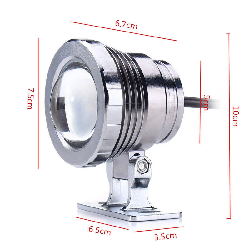 Foco LED RGB impermeable para fuente, luz subacuática de 10W y 15W para piscina, acuario, 85-265V, enchufe europeo y estadounidense, lámpara de jardín al aire libre