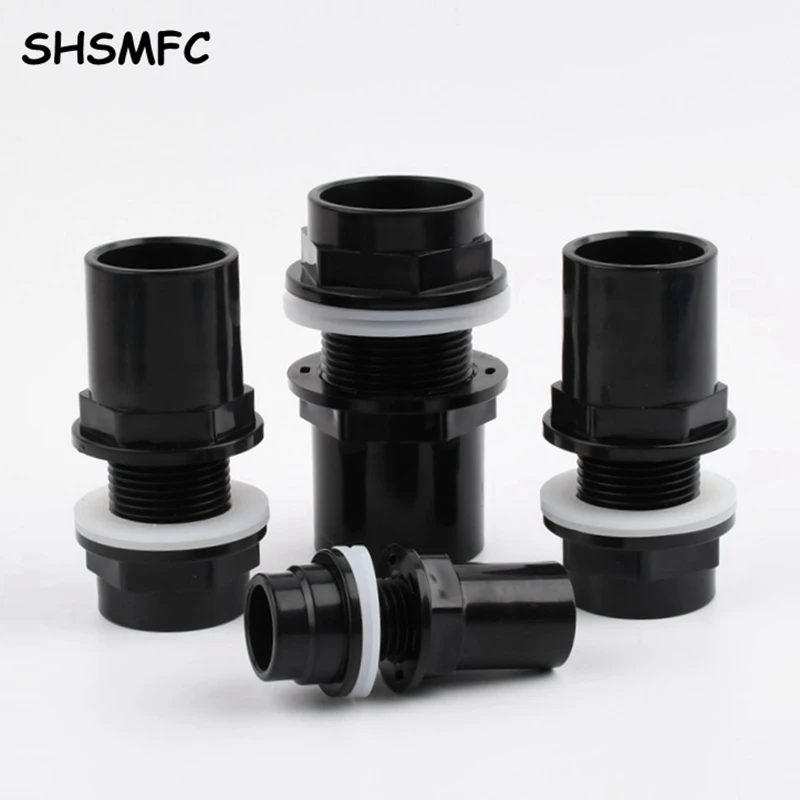 Conectores gruesos de tubería de PVC de 20-50mm, conector de drenaje de tubería de tanque de peces, adaptador de tubería UPVC de drenaje de jardín, accesorios de tubería de suministro de agua