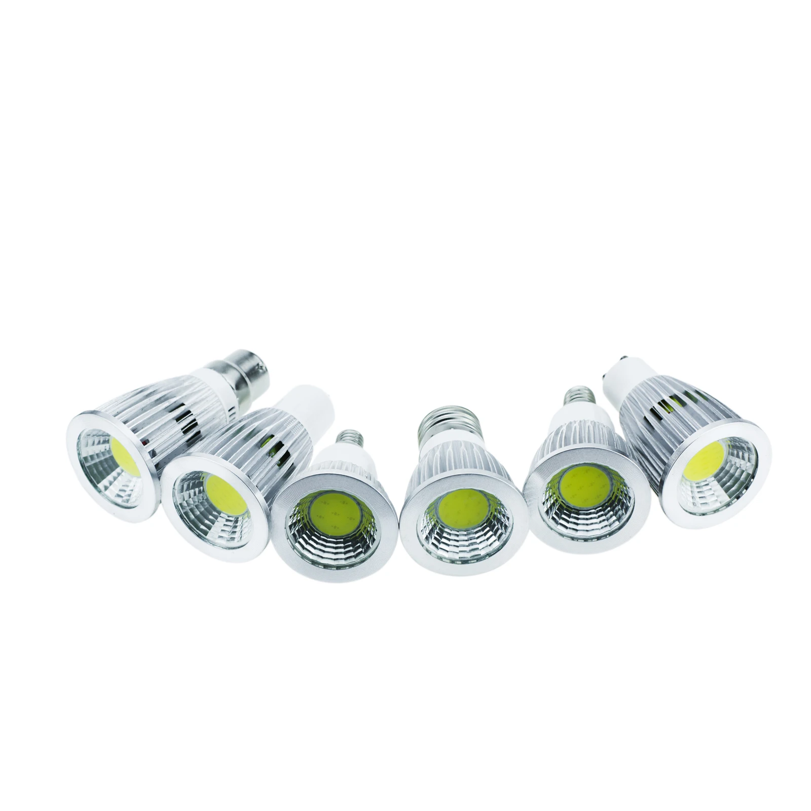 10 Uds regulable DC 12V 24V GU10 MR16 E27 COB bombillas de foco LED blanco frío cálido 6W 9W 12W iluminación de lámpara de alta potencia de bajo voltaje