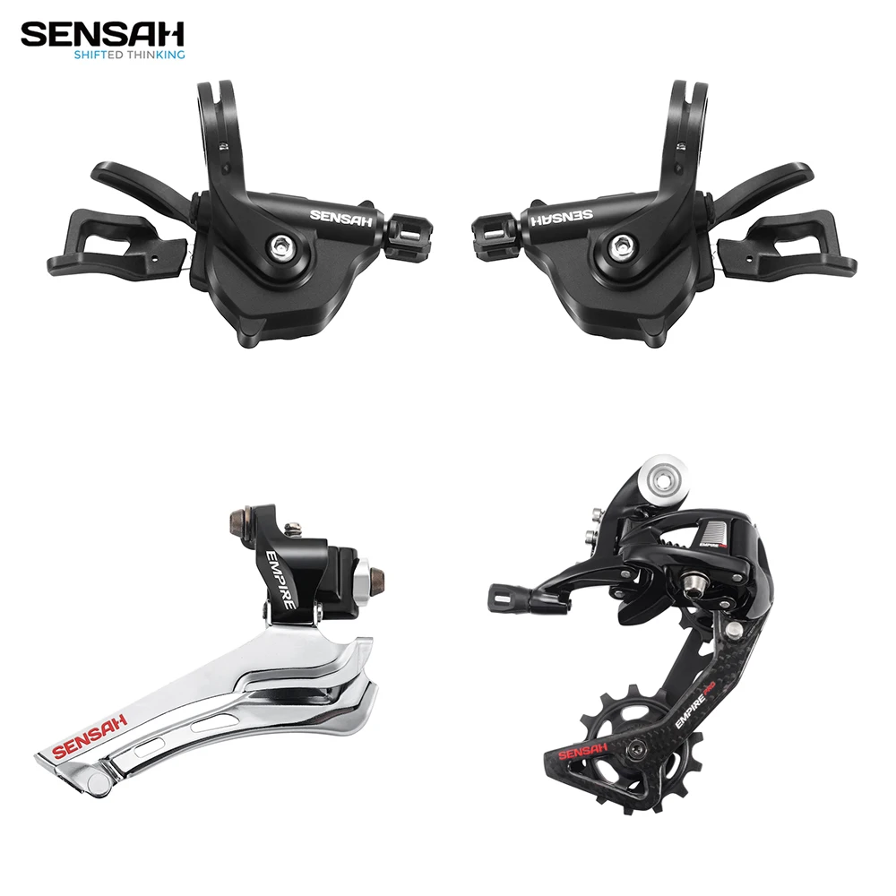 SENSAH-Grupo de carretera 22s de 2x11 velocidades, palanca de cambios de mango plano + desviadores traseros + desviadores delanteros Force RIVAL 5800, R7000 UT 105