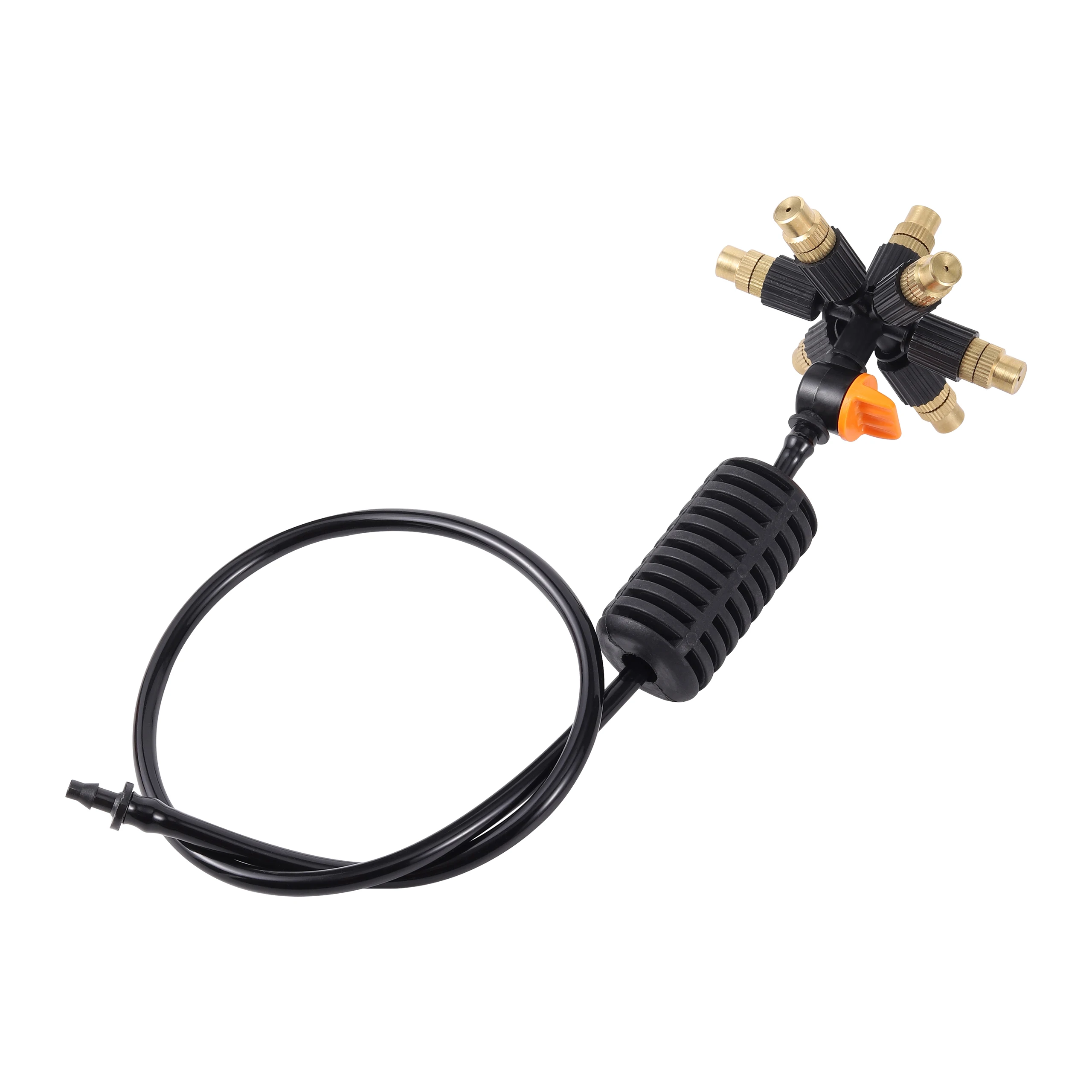 Kit de boquilla de nebulización de cobre ajustable de 4/5/6/7 vías, sistema de riego por atomización de jardín, Kit de agua, aspersor de humidificación de refrigeración