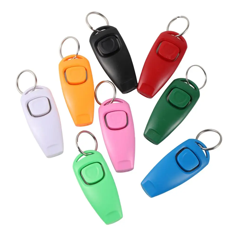 Silbato y Clicker para perro y mascota, herramienta de ayuda de entrenamiento para dejar de ladrar, entrenador portátil, suministros de productos para mascotas, 1 unidad