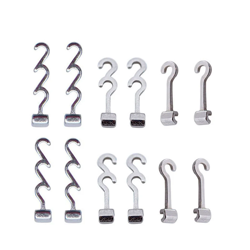 Ganchos crimpables de ortodoncia Dental, tubo cruzado largo/corto/tipo de parada fijo en arcos para tratamiento de ortodoncia, 10 Uds.