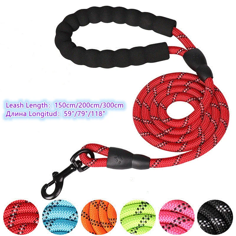 Correa fuerte para perro de 150/200/300cm, correas reflectantes para mascotas, correa para perro grande, pequeño, mediano y grande, remolque de arrastre, Golden Retriever