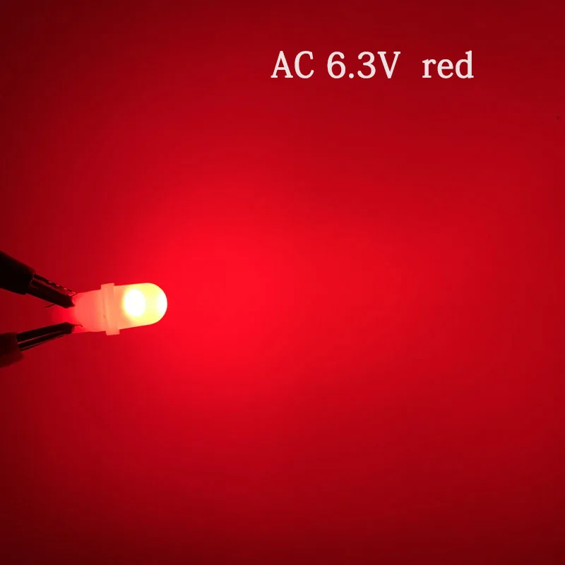 100X CA 6,3 V CC 6 V T4W BA9S # 44 # 47 F10 Frosted Len No polaridad Máquina de juego de pinball Bombillas LED 9 colores