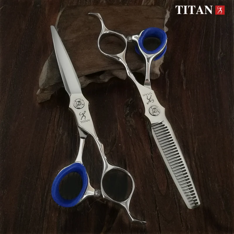 Tijeras Profesionales de Peluquería Titan, Tijeras de Corte y Entresacado de 6.0 Pulgadas para Barbería