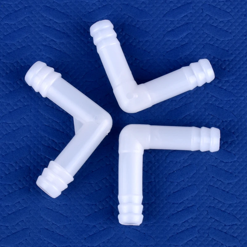 Conector de codo de PE de 5 ~ 500 Uds., 8mm, 10mm, manguera de bomba de aire para tanque de acuario, junta de Pagoda, riego, conector de tubería de agua para jardín