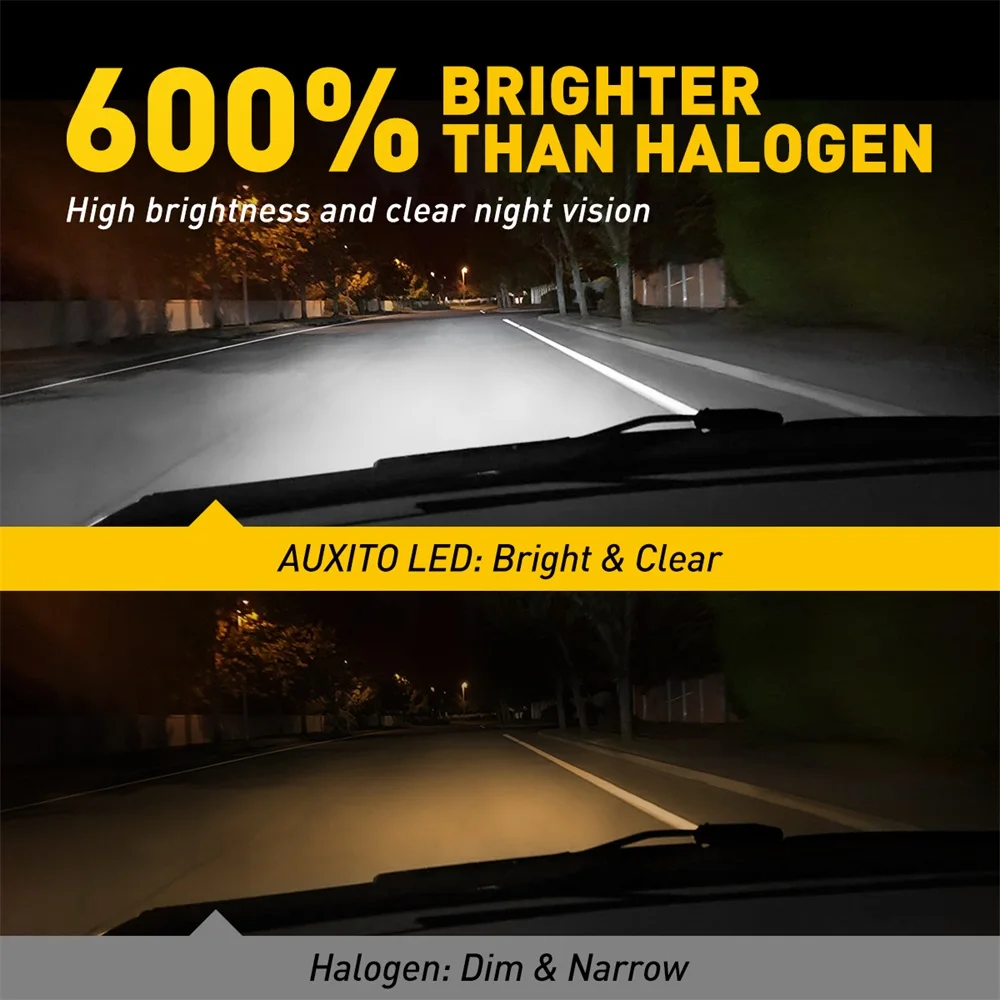 Bombilla LED Canbus sin Error, superbrillante, H7, H4, para Ford Fiesta, Ranger, Focus, Fusion, Kuga, H11, H8, 9006, 2 uds.