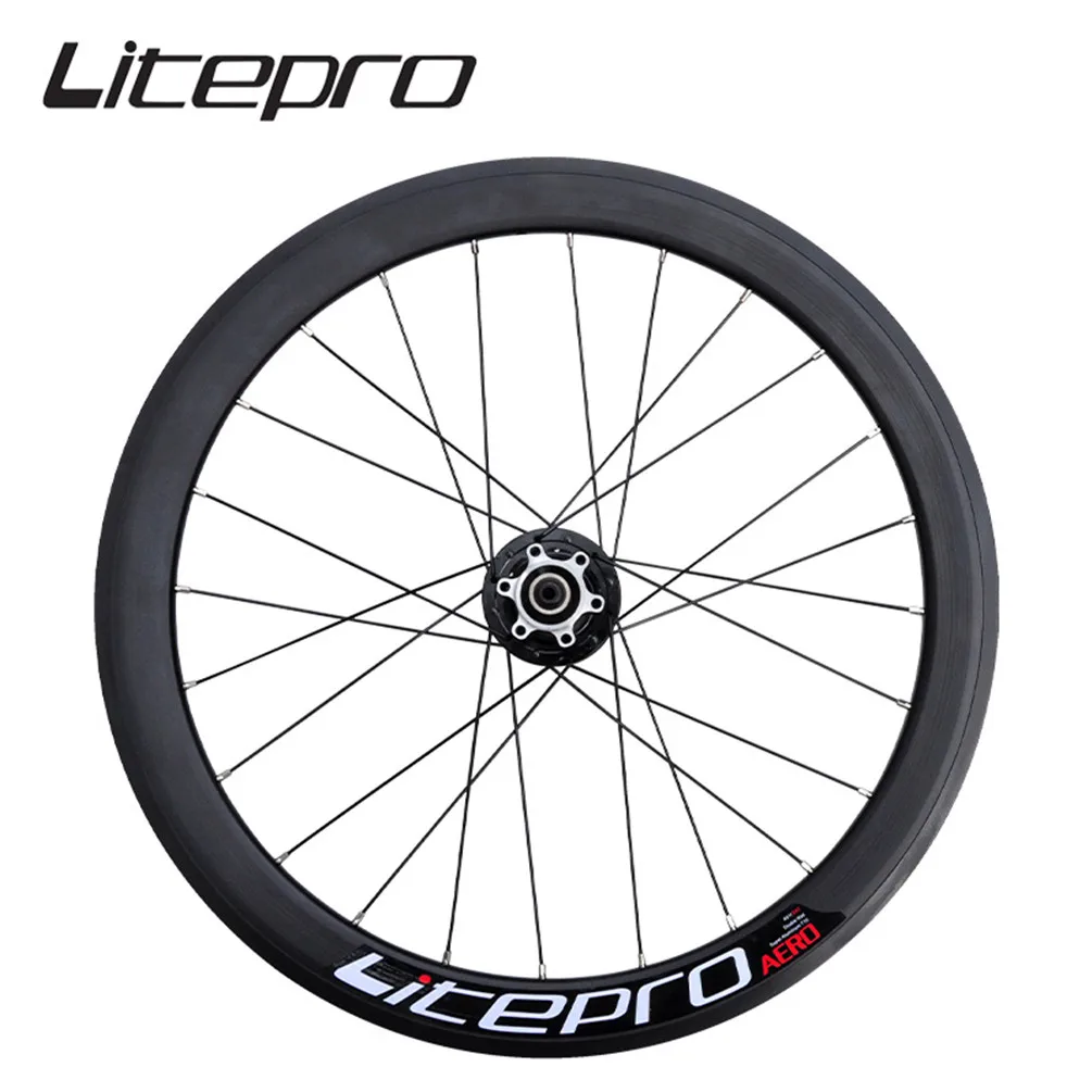 Bicicleta Plegable Litepro S42 AERO de 20 Pulgadas 406/451 con Frenos de Disco V, Juego de Ruedas de 11 Velocidades, 4 Rodamientos Sellados, Ruedas de Aleación, Llantas de Bicicleta BMX