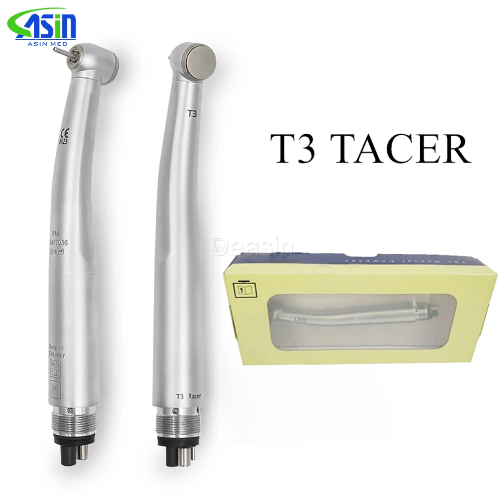 Pieza de mano de turbina de alta velocidad T3 Racer, herramientas dentales estándar/torque de 2/4 orificios, productos de odontología, fábrica genuina de alta calidad