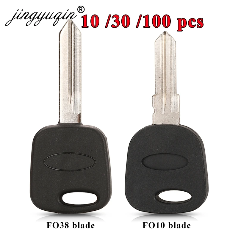 Jingyuqin 10 Uds transpondedor llave de coche Shell para Ford Escape Kuga Maverick Focus Mondeo F150 Mustang caso clave Fob con agujero de Chip