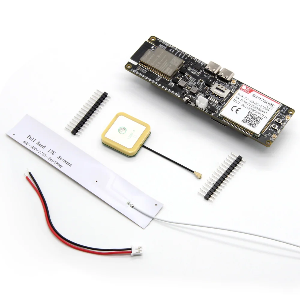 LILYGO ®   TTGO T-SIM7600E-L1C 4G LTE CAT4 módulo Dongle USB ESP32 Chip WiFi Bluetooth 18650 soporte de batería Placa de carga Solar