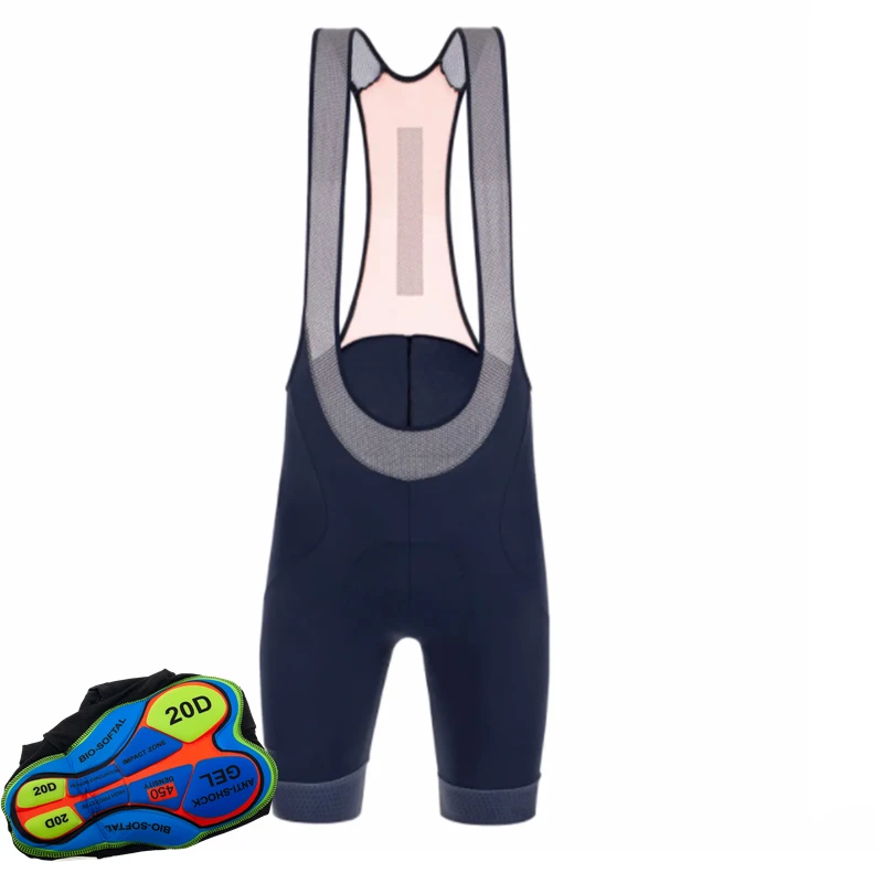 Pantalones cortos con pechera para ciclismo para hombre, almohadilla gruesa de Gel a prueba de golpes, pantalones cortos de ciclismo para hombre 6 horas de paseo Pro Lycra, Bretelle de ciclismo para hombre