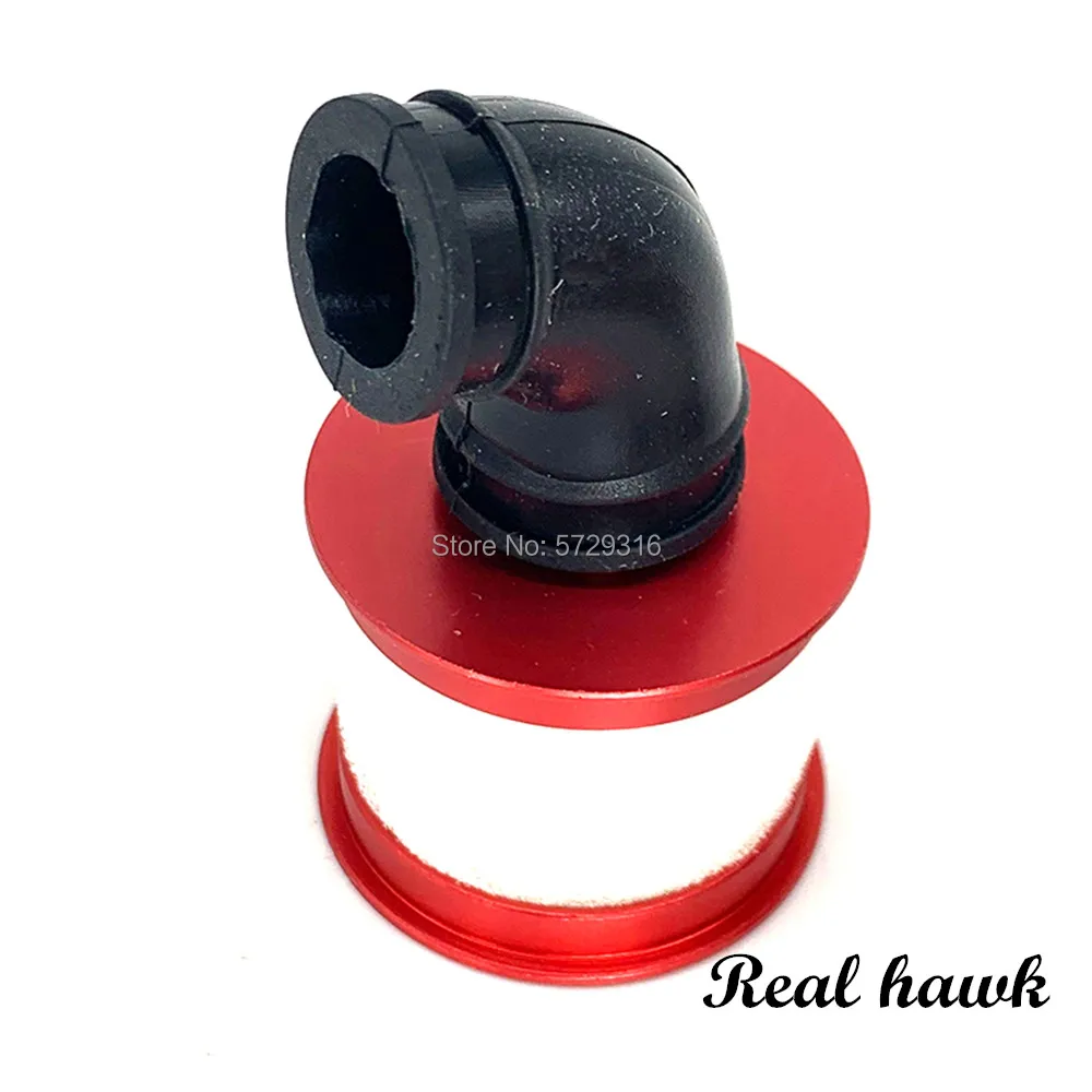 1 Uds 1/10 RC modelo Nitro repuestos de coche filtro de aire de aluminio HSP 02028 para 94122 94166 94177 94188
