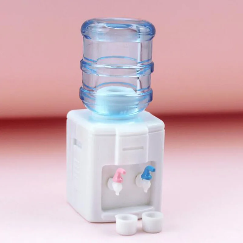 Minidispensador de agua para niños, casa de muñecas en miniatura, Escena de juego de vida, modelo de simulación, accesorios decorativos, juguetes para niños, 1/12