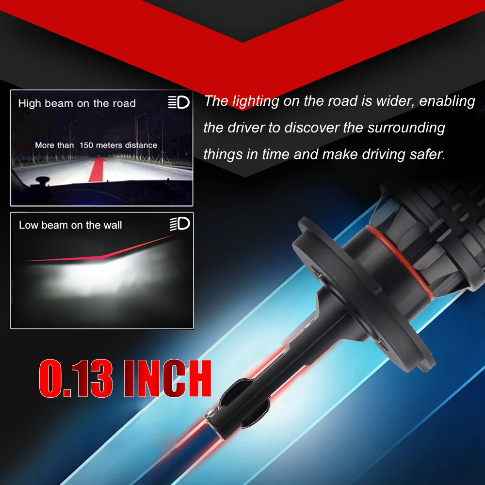 BraveWay 16000LM Bombillas de faros LED H1 H3 H4 LED H7 LED H11 H8 H9 HB3 HB4 faro para coches Turbo bombillas LED 12V Luz Accesorios de coche