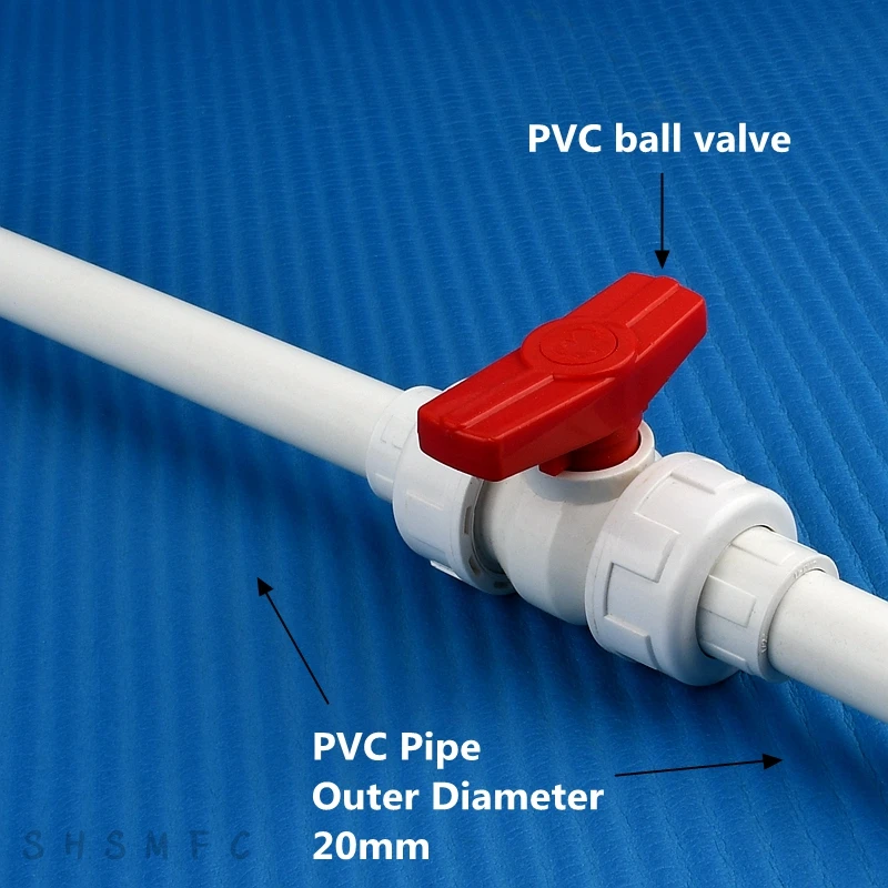 Diámetro exterior 20-63mm tubo de PVC blanco longitud 50cm agricultura jardín riego acuario pecera tubo de agua accesorio de plomería