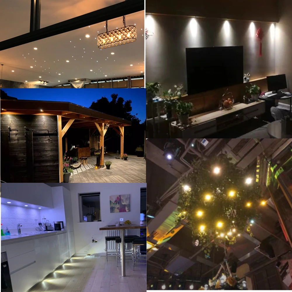 Foco LED empotrable pequeño para el hogar, bombilla con controlador, 1W, 12V, para techo, escaleras, pasarelas, decoración de armario, 10 unidades