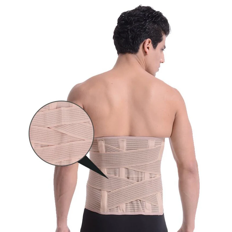 Cinturón lumbosacro cruzado de doble tirón, soporte Lumbar grande para la espalda, alivio del dolor de espalda, disco herniado