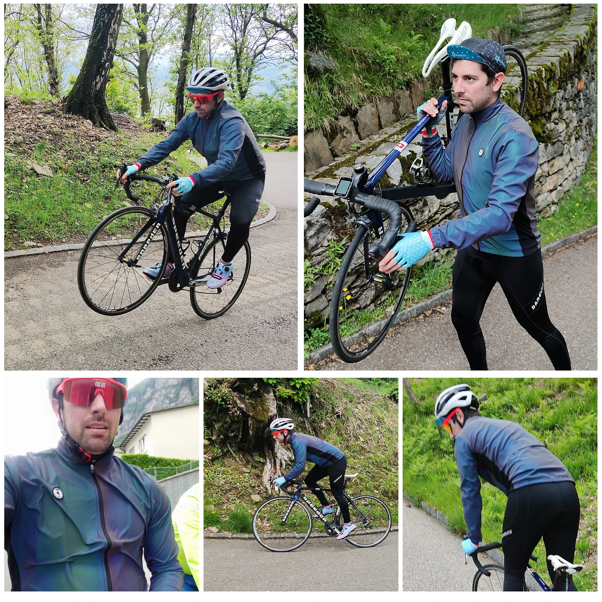 DAREVIE Chaqueta de ciclismo reflectante para hombre y mujer, cortavientos impermeable a prueba de viento, Invierno