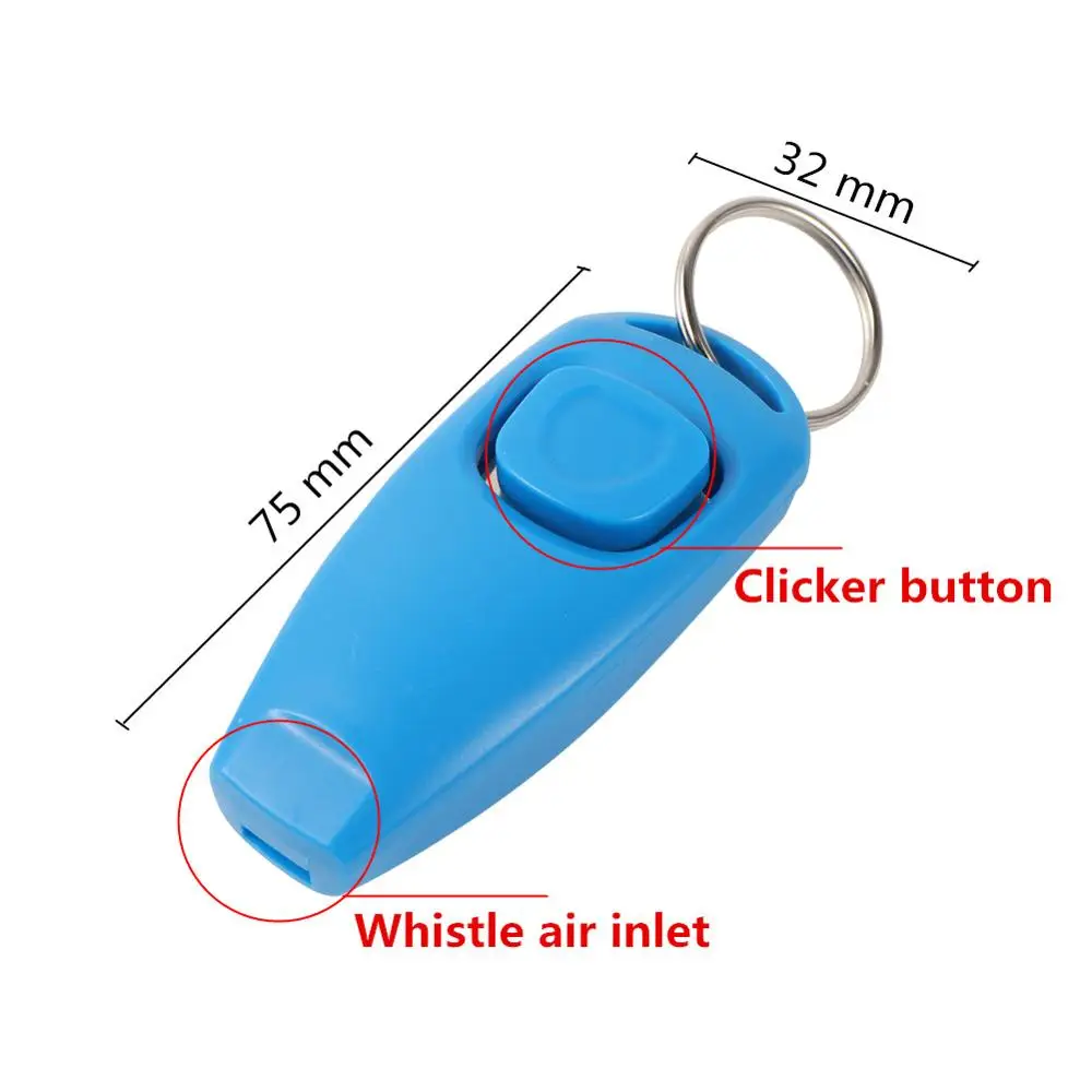 Silbato y Clicker para perro y mascota, herramienta de ayuda de entrenamiento para dejar de ladrar, entrenador portátil, suministros de productos para mascotas, 1 unidad