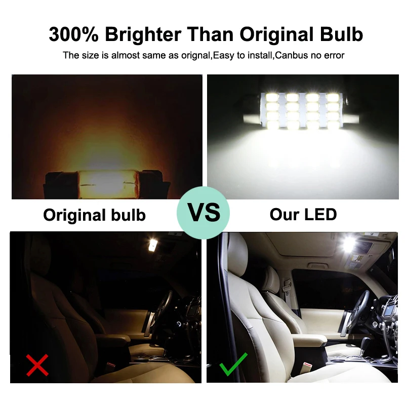 Kit de bombillas LED para Interior, 15 Uds., para Volkswagen VW Tiguan 5N 2009 2010 2011 2012 2013 2014 2015, lámpara de mapa de coche, Canbus sin errores
