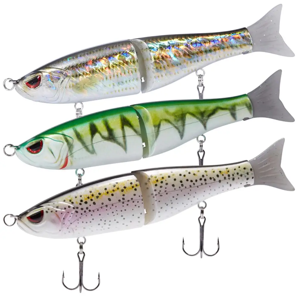 Bassdash Swimbaits señuelo de pesca de lubina, cebo duro para lubina, Lucio, trucha, Glide, 17,8 cm/62,5g, 11,5 cm/18,4g, paquete de 3